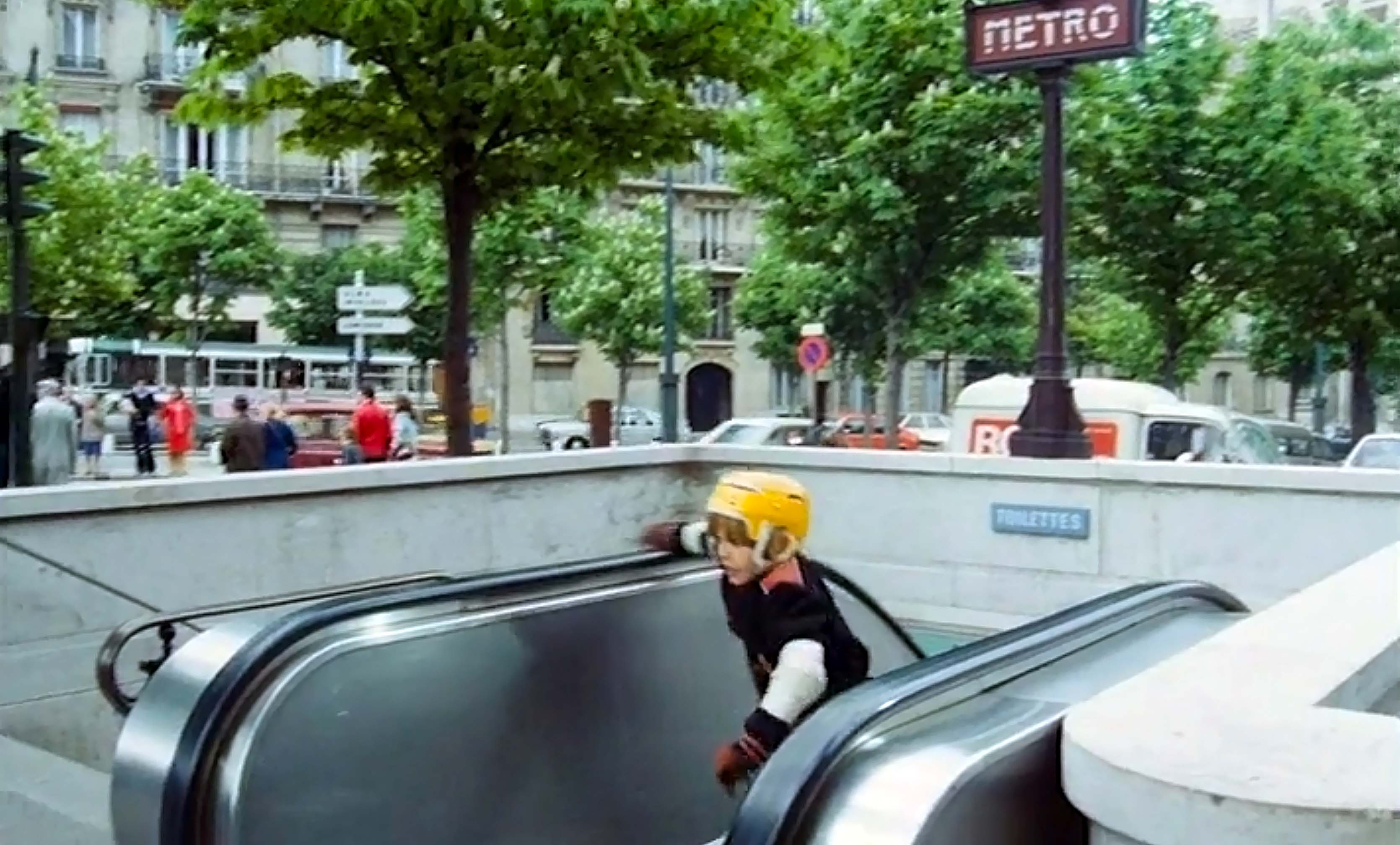 Drehort des Films Trocadéro Bleu Citron (1978) an der Metrostation Palais Chaillot in Paris.
